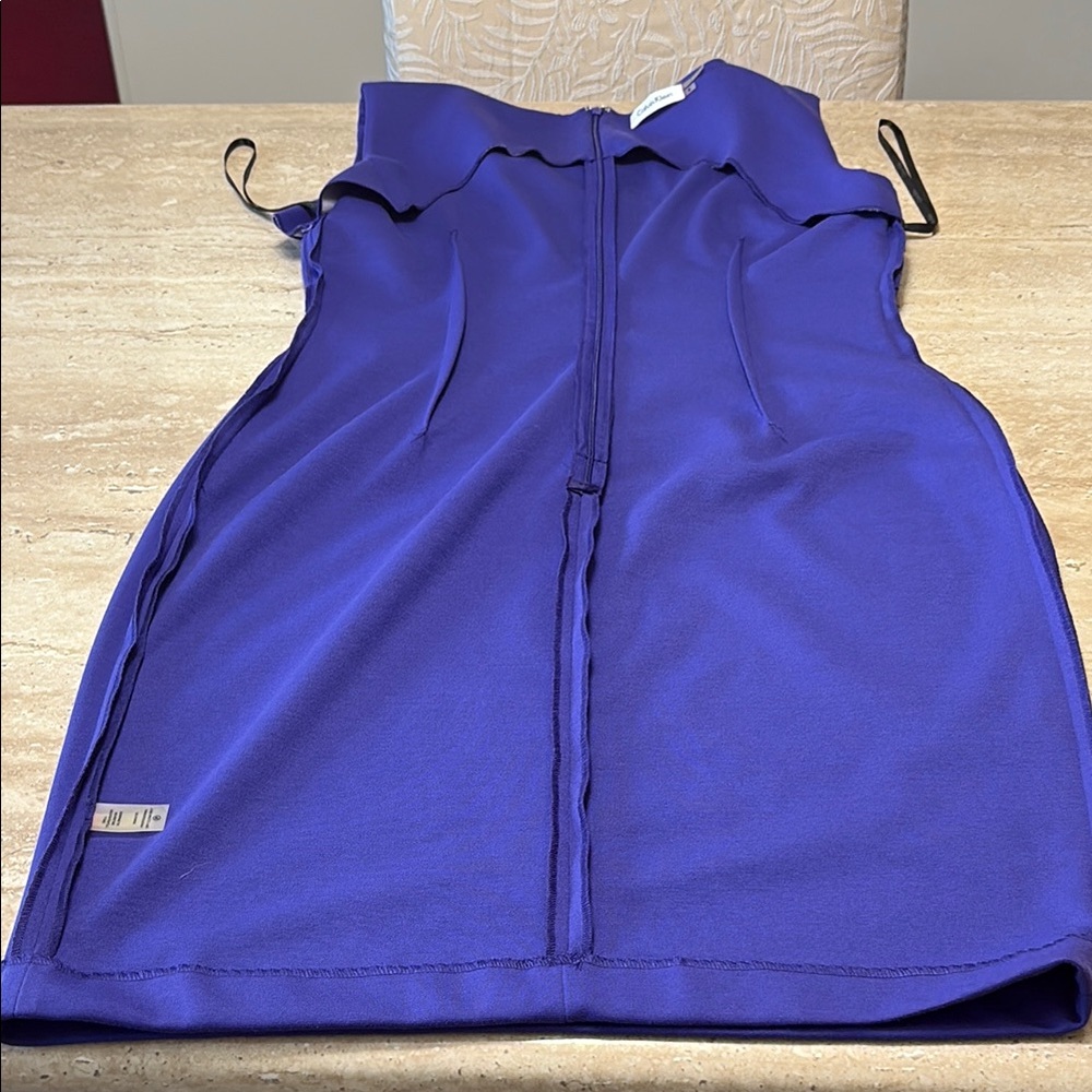 Calvin Klein Collection Blue Ruched Sheath Mini Dress-NWT - Picture 12 of 13